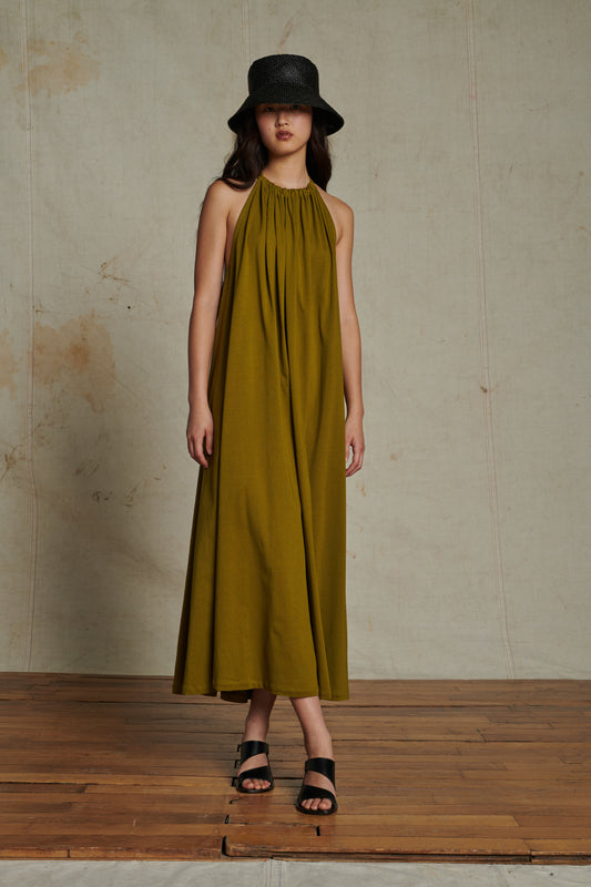 Robe Amel - Kaki - Coton - Femme