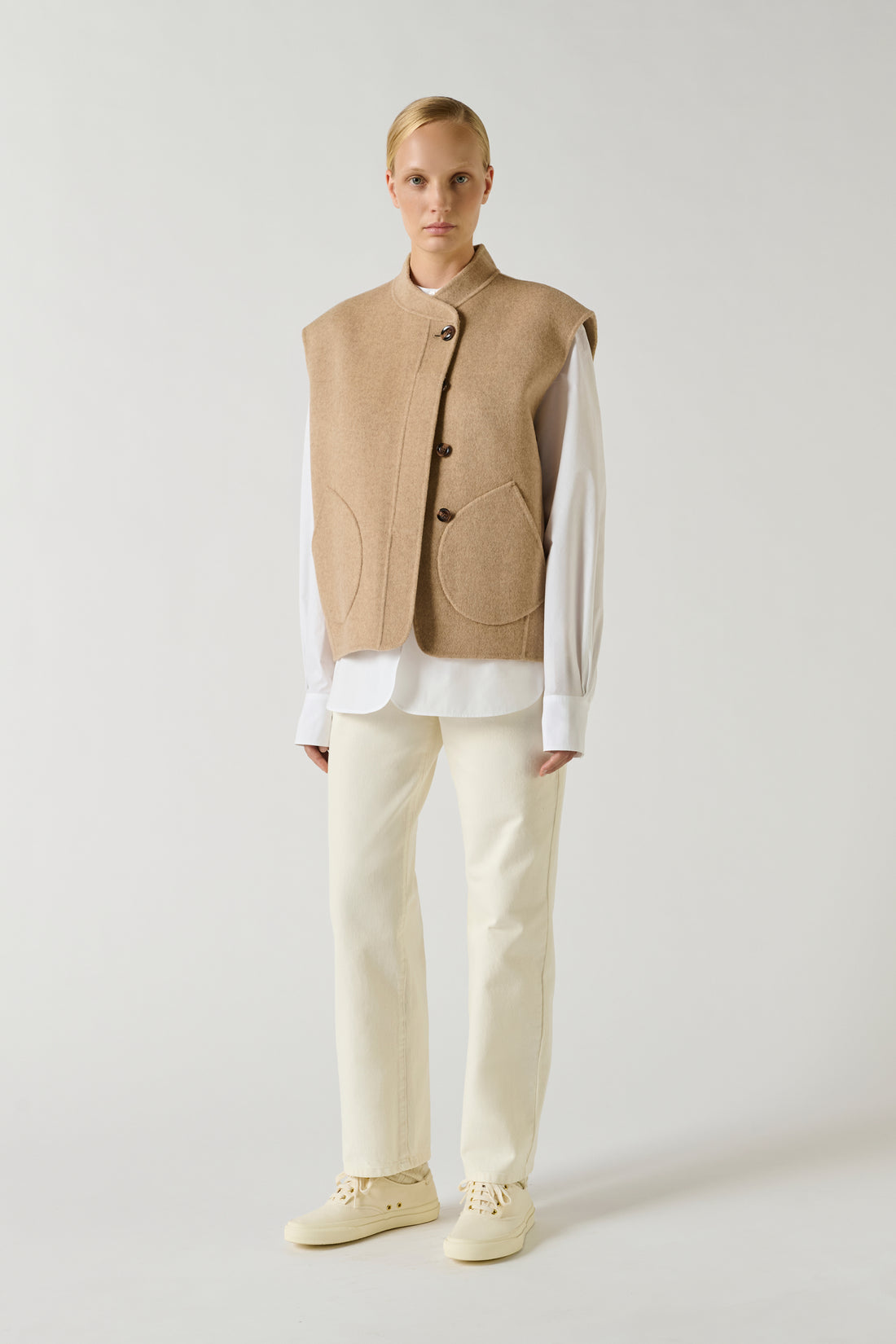 Blouson Adeline - Beige Chiné - Laine - Femme